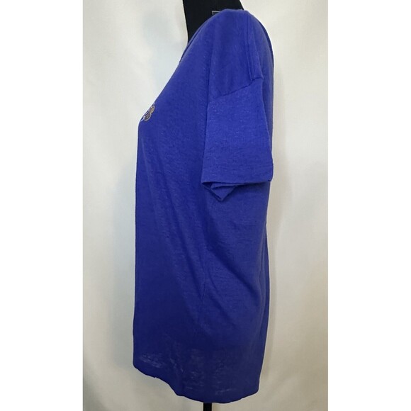 AERIE Making Waves Blue‎ Lightweight Crew Graphic T-Shirt Women's XS NWT - Picture 2 of 8